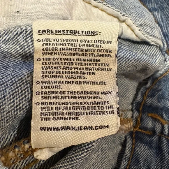 Wax Jean Floral Embroidered distressed jacket size L - Picture 6 of 9